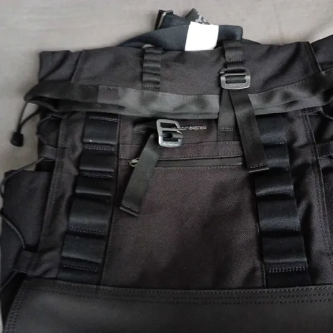 DR.MARTENS BLACK TACTICAL BACKPACK WITH MOLLE-STYLE WEBBING AND MULTIPLE POCKETS 