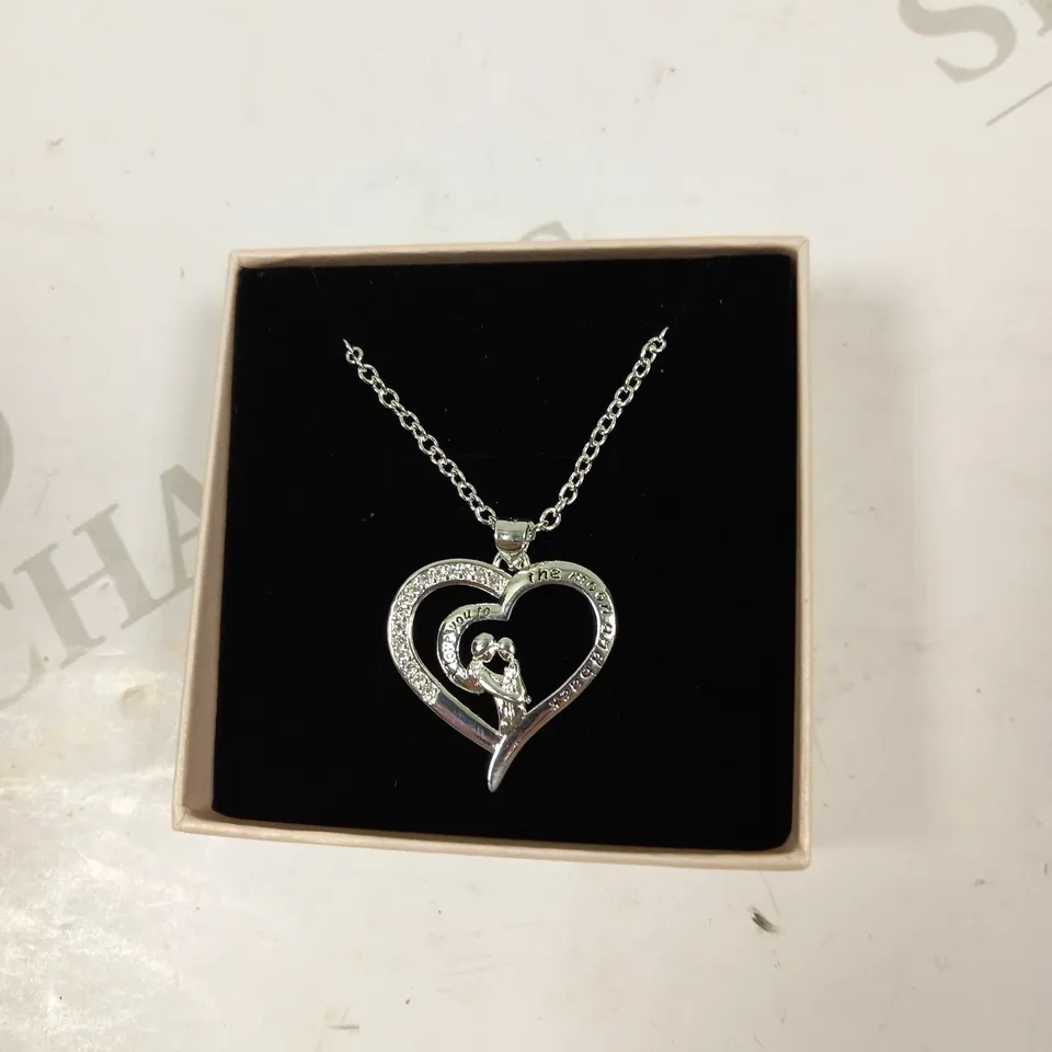 BEST WISHES 'TO THE MOON & BACK' SILVER EFFECT CHAIN NECKLACE 
