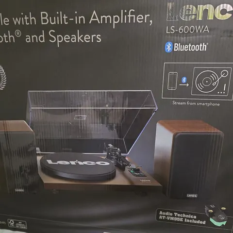 TURNTABLE WITH BUILT-IN AMPLIFIER, BLUETOOTH AND SPEAKERS