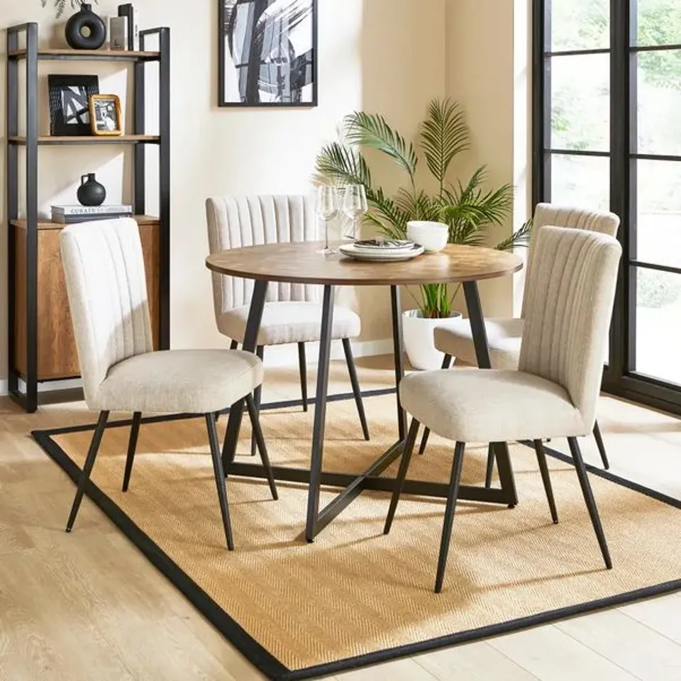 BOXED BRAYDEN 4 SEATER ROUND DINING TABLE (1 BOX)