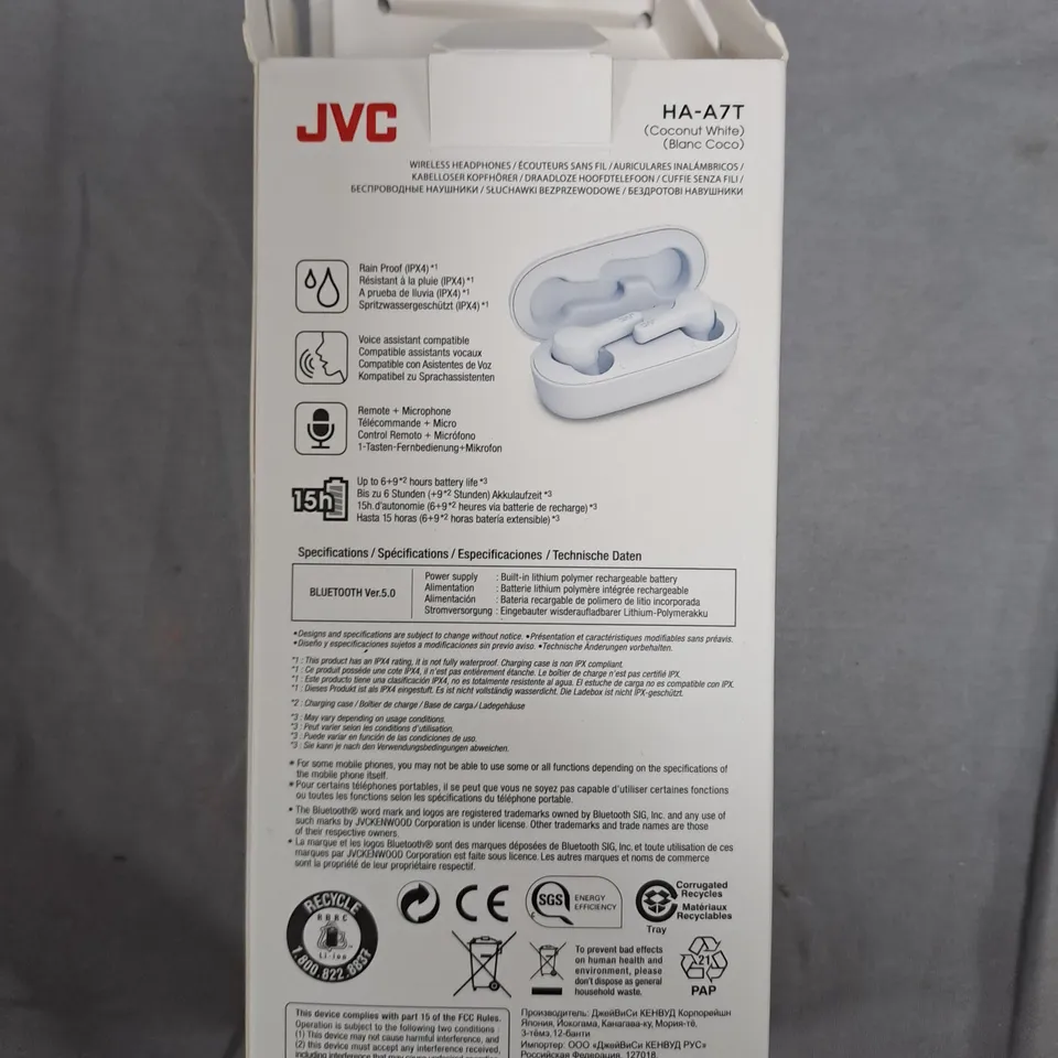 JVC HA-A7T Wireless Earphones – Coconut White