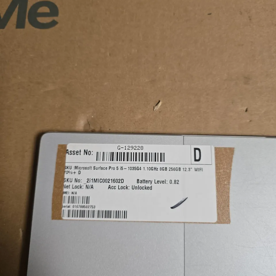 MICROSOFT SURFACE PRO 5 (I5, 8GB RAM, 256GB) 12.3" TABLET WITH KEYBOARD