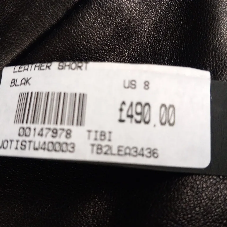 TIBI LEATHER SHORTS SIZE US 8