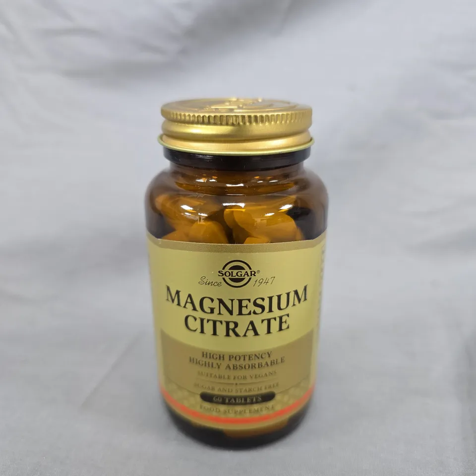 SOLGAR MAGNESIUM CITRATE 60 TABLETS - 60 TABLETS 