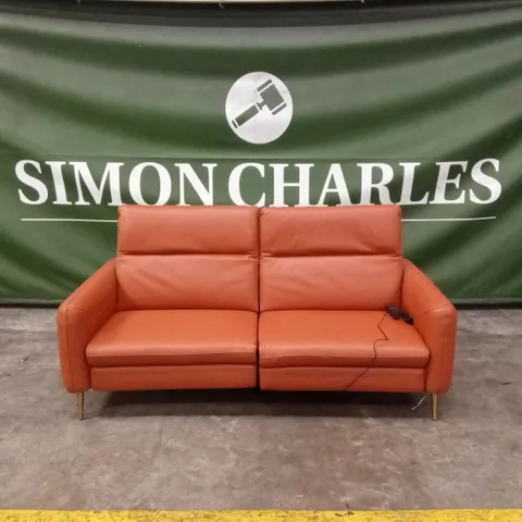 QUALITY DESIGNER ITALIAN MADE DUSK 3 SEATER ELECTRIC RECLINER LEATHER SOFA 