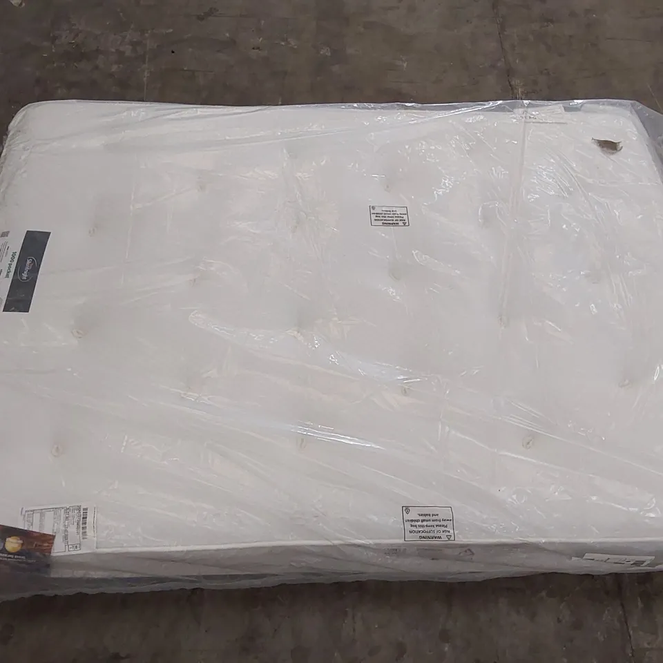 BAGGED DESIGNER DOUBLE 135CM SILENTNIGHT MIA 1000 POCKET ORTHO FIRM MATTRESS RRP £599
