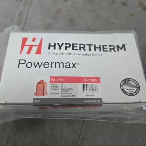 HYPERTHERM POWERMAX NOZZLES – PACK OF 25 (SKU 228759) FOR PLASMA CUTTER