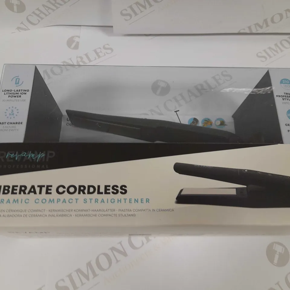 BOXED REVAMP LIBERATE CORDLESS CERAMIC COMPACT STRAIGHTENER