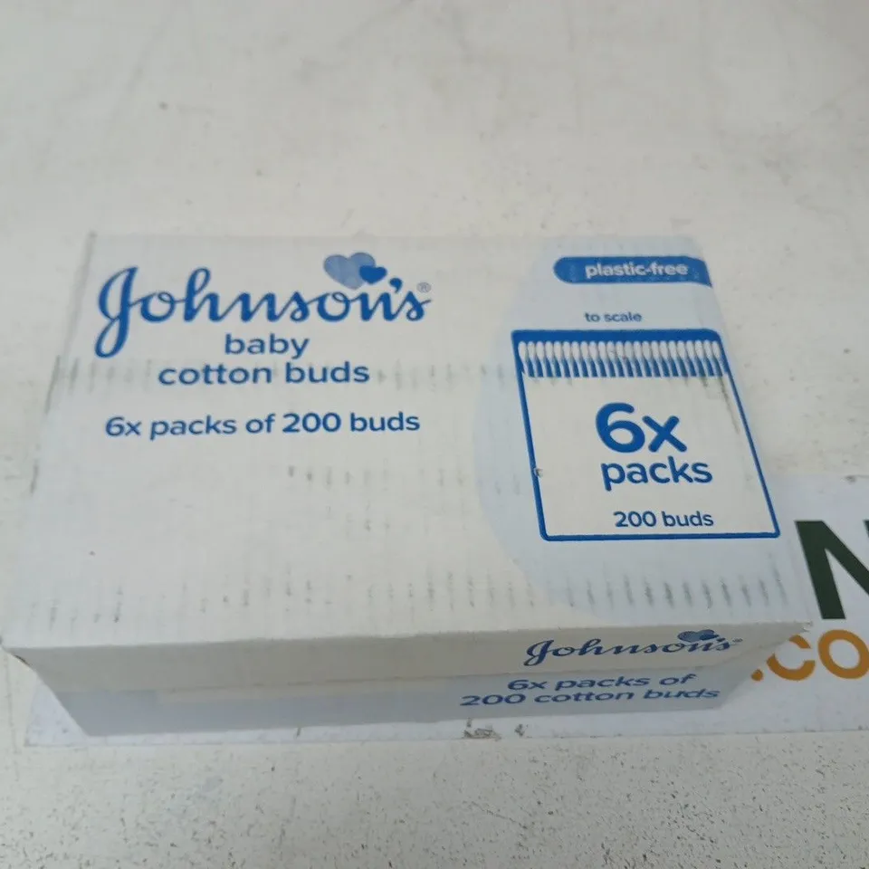 JOHNSON'S BABY COTTON BUDS – 6 X PACKS (200 BUDS EACH)