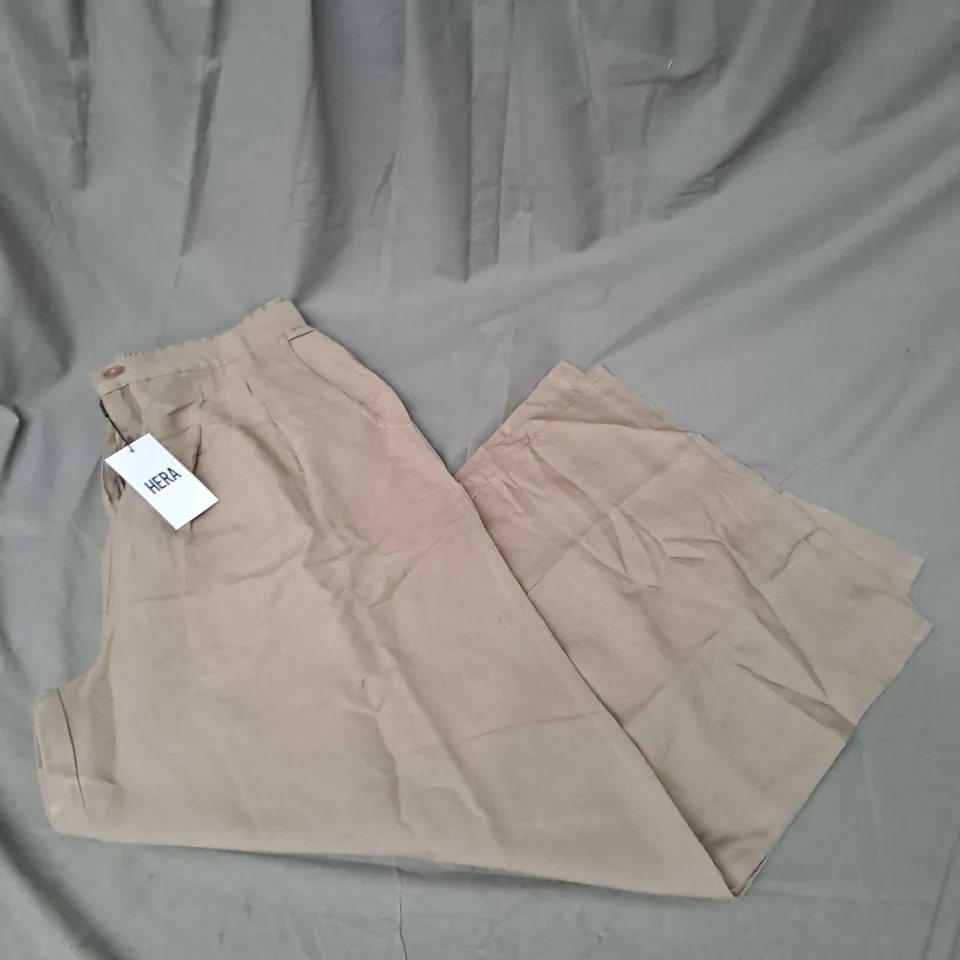 HERA WOMENS WIDE LEG LINEN BLEND TROUSER IN MARSH GREY SIZD XL