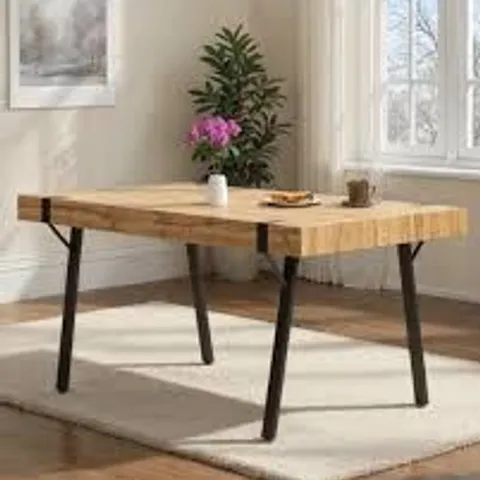 BOXED TREVISO DINING TABLE - LIGHT OAK EFFECT (1 BOX)