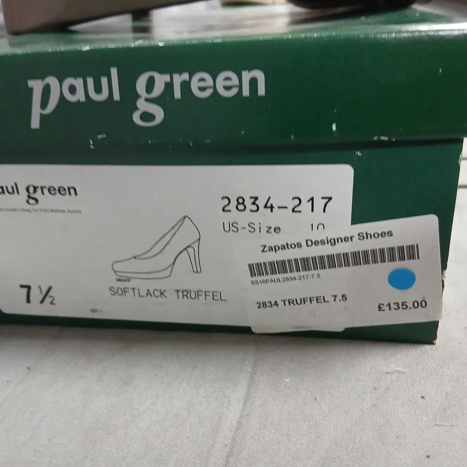 PAUL GREEN WOMEN'S TAUPE PATENT PUMPS – UK 8 (US 10) DESIGNER SHOES