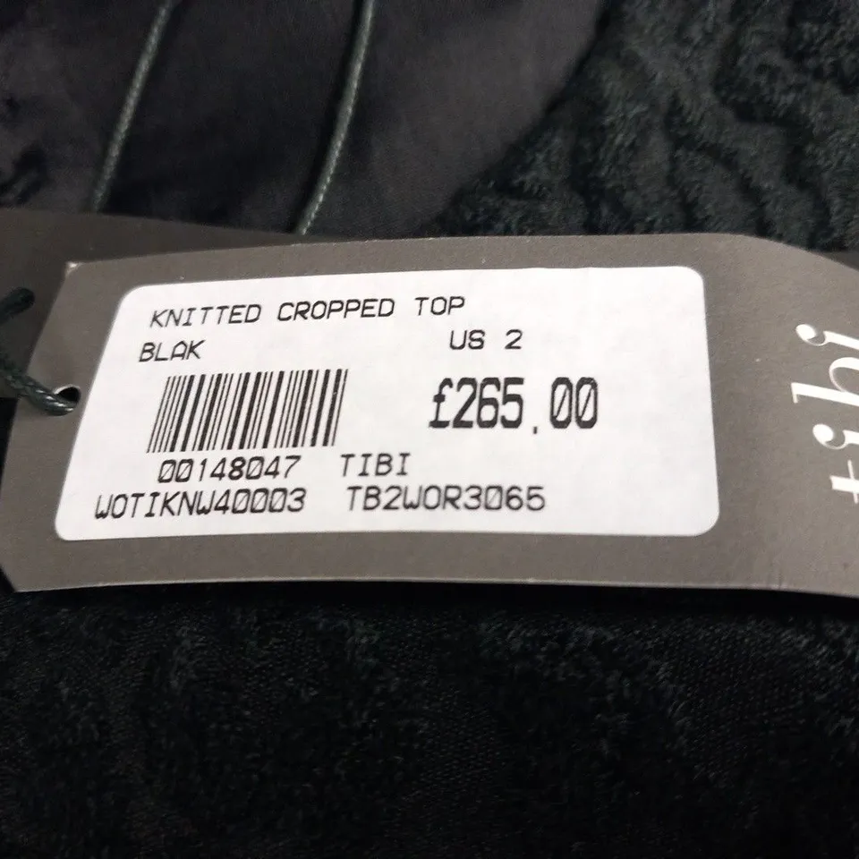 TIBI KNITTED CROPPED TOP SIZE US 2