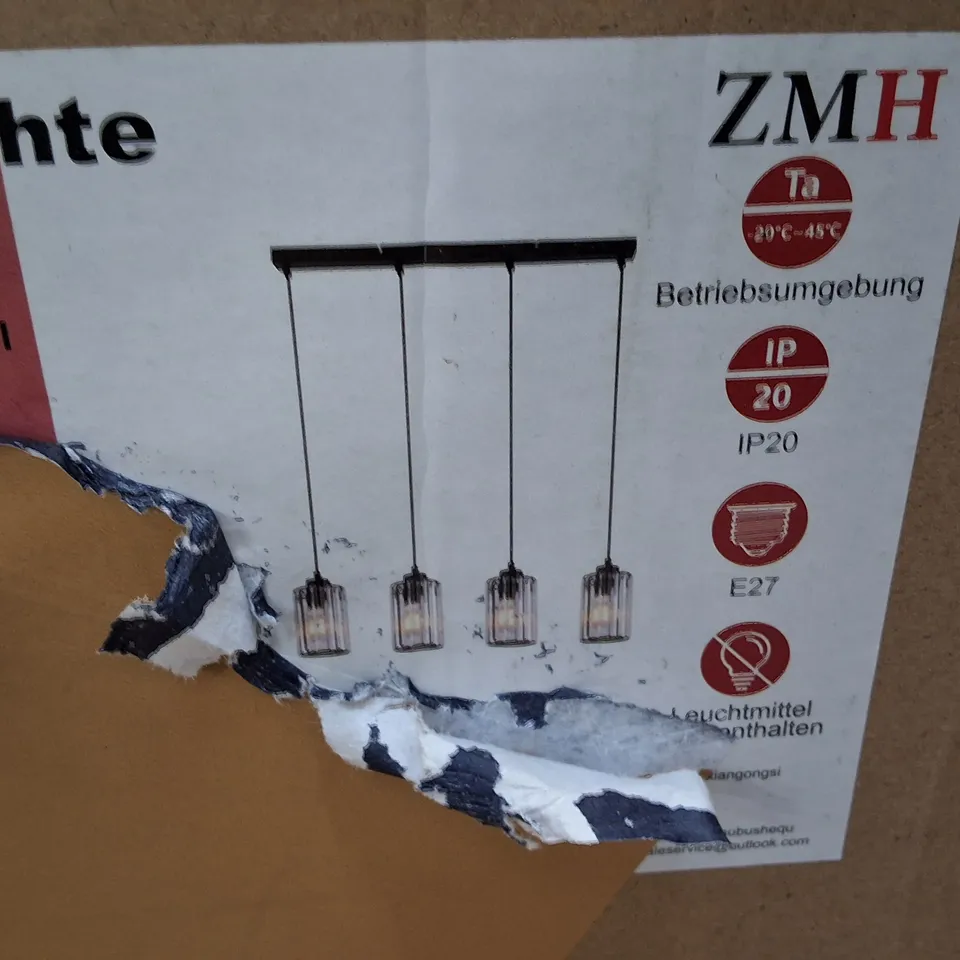 BOXED 4 LIGHT PENDANT LIGHT