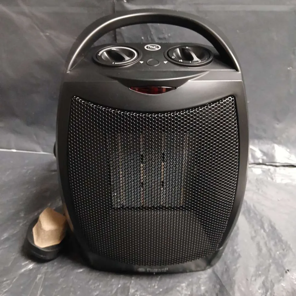 RUSSELL HOBBS PORTABLE 1.5KW HEATER – BLACK, BOXED