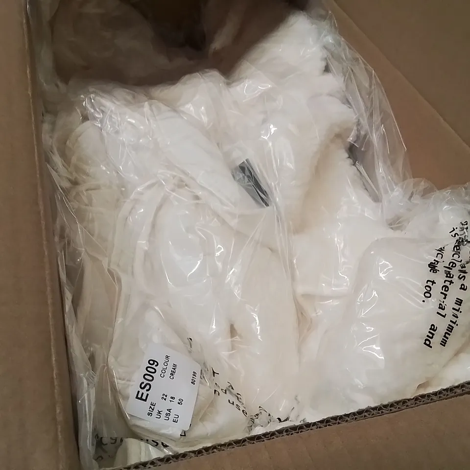 BOXED BRAND NEW APPROXIMATELY 7 JD WILLIAMS BORG GILLET CREAM SIZE 22