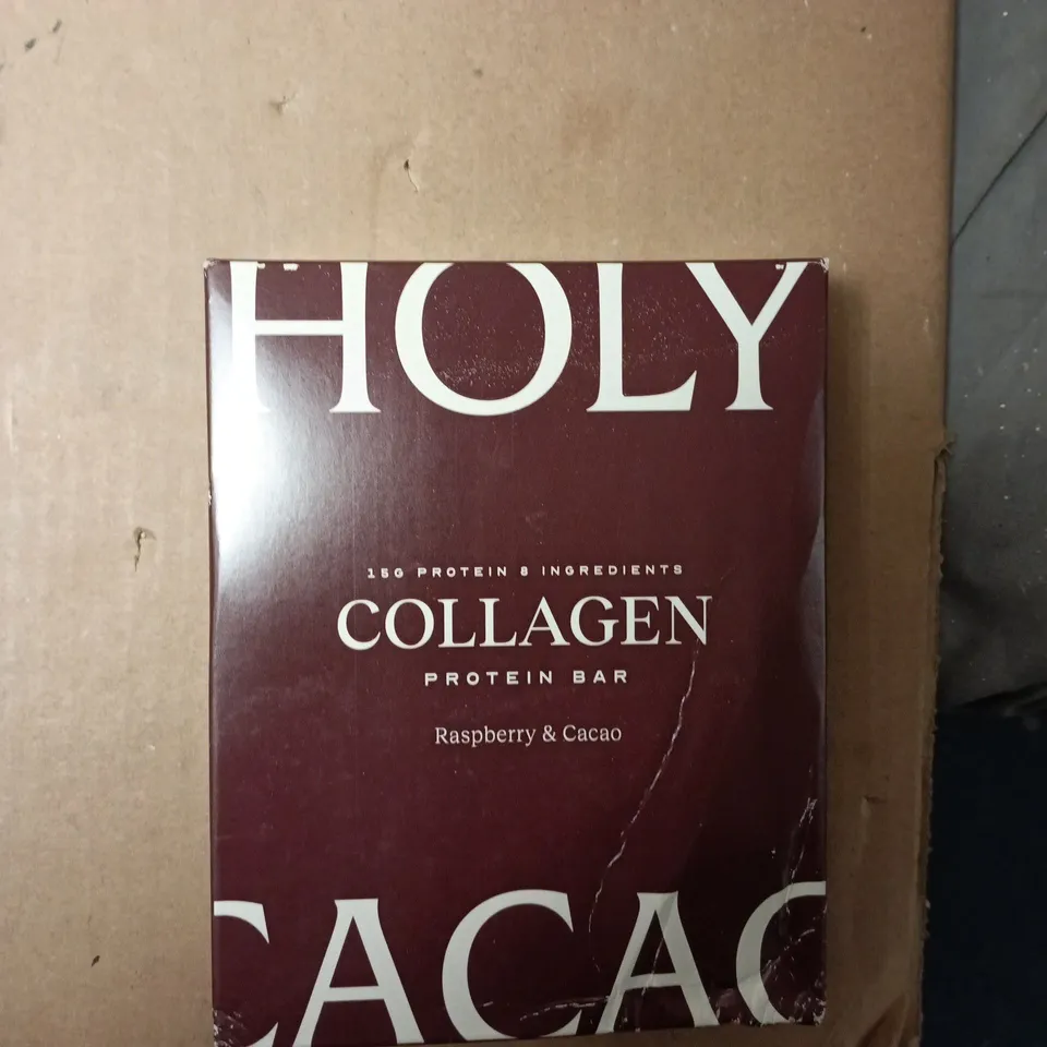 HOLY CACAO COLLAGEN PROTEIN BAR BOX OF 8 – CACAO & RASPBERRY (BOXED) 30 10 2026