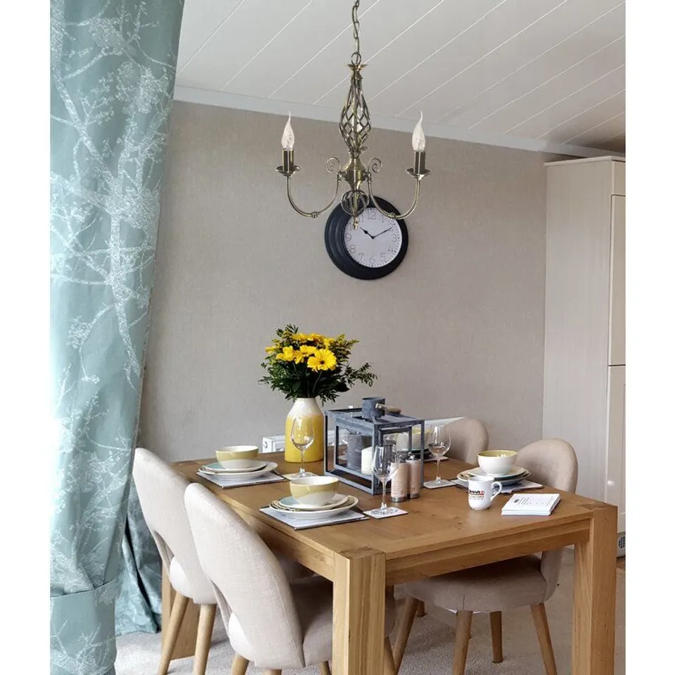 CURLEY 3 LIGHT CANDLE STYLE CHANDELIER 