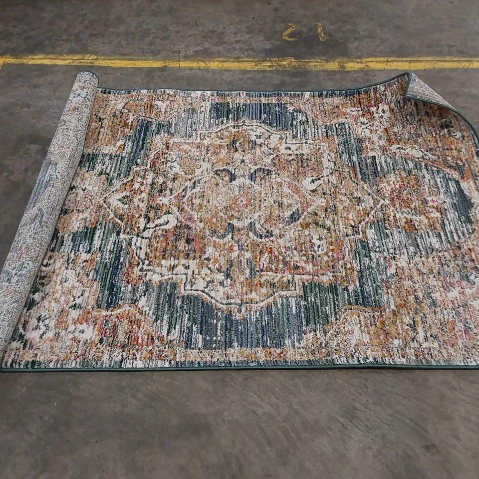 CONARD LIVING ROOM SHORT PILE VANTAGE RUG IN TURQUOISE COLOUR 120X170CM