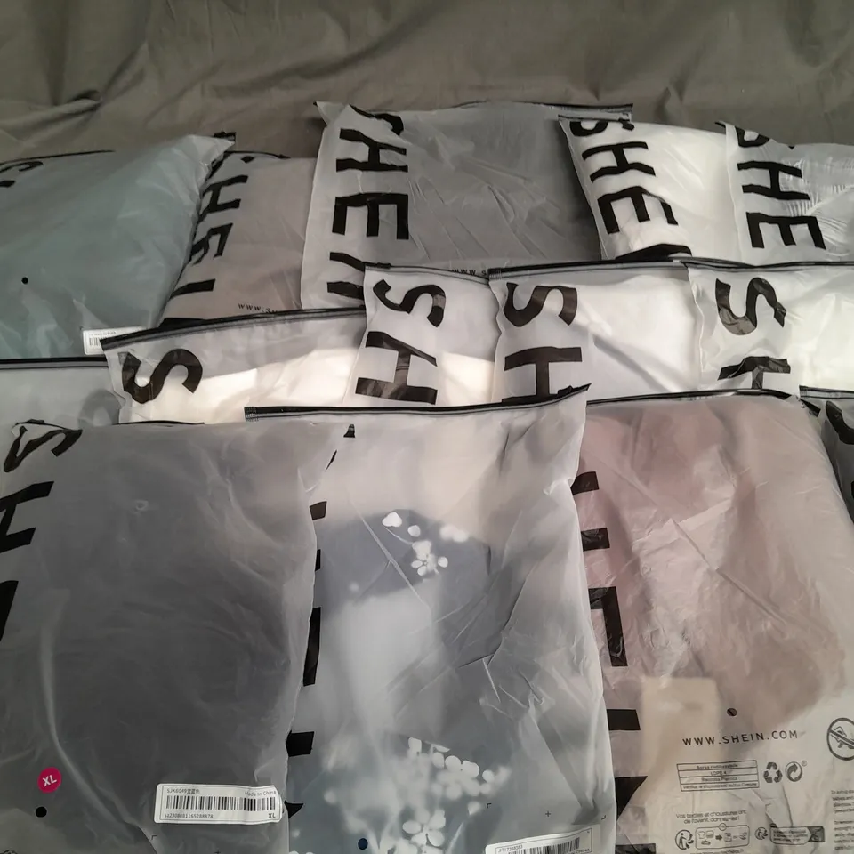 LOT OF APPROXIMATELY 30 ASSORTED BAGGED SHEIN CLOTHING ITEMS - VARIOUS SIZES