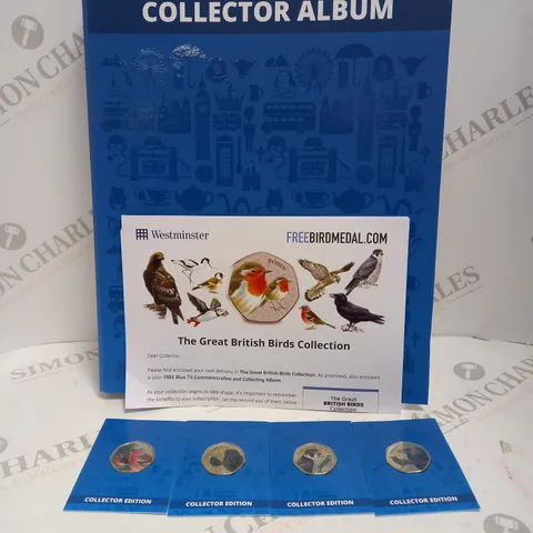 WESTMINSTER GREAT BRITISH BIRDS COIN COLLECTION & DISPLAY ALBUM