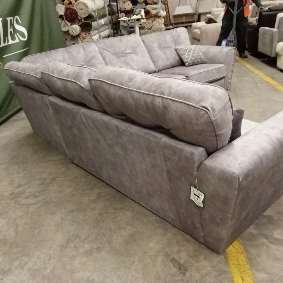AMAYA FABRIC CORNER GROUP SOFA - GREY RRP £2199