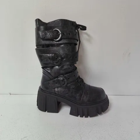 BOXED KILLSTAR RUPTURA BLACK BOOTS - UK 5