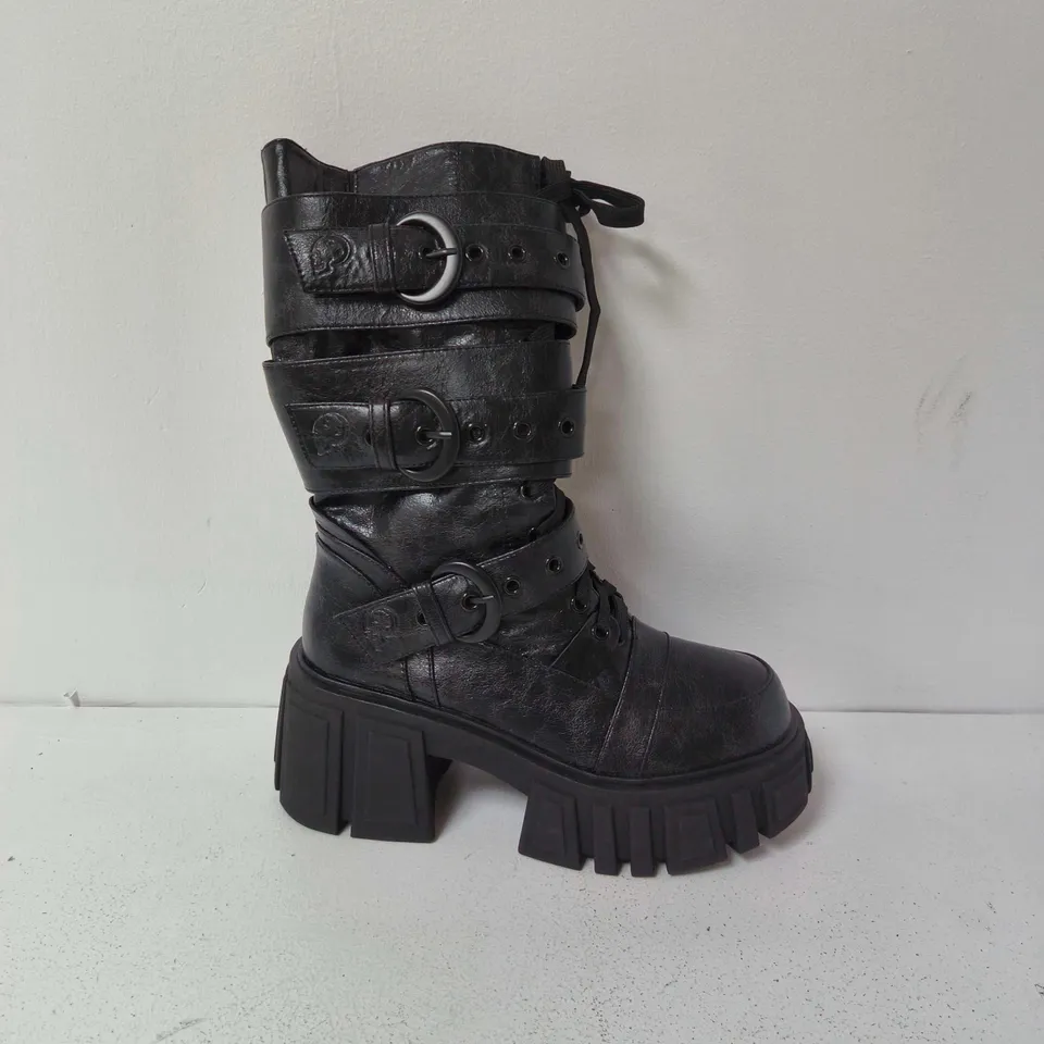 BOXED KILLSTAR RUPTURA BLACK BOOTS - UK 5