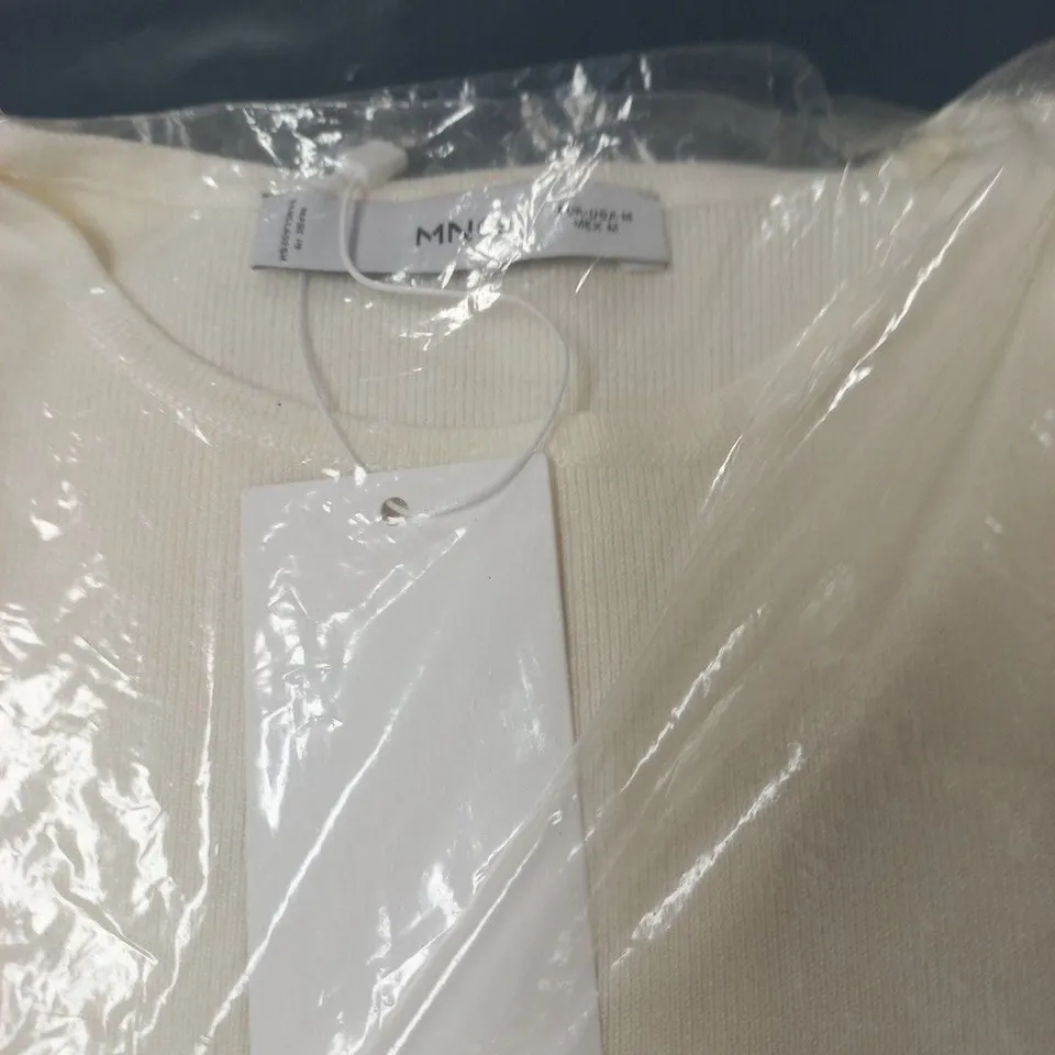 MNG BY MANGO WOMEN'S KNIT TOP – CREAM, SIZE M