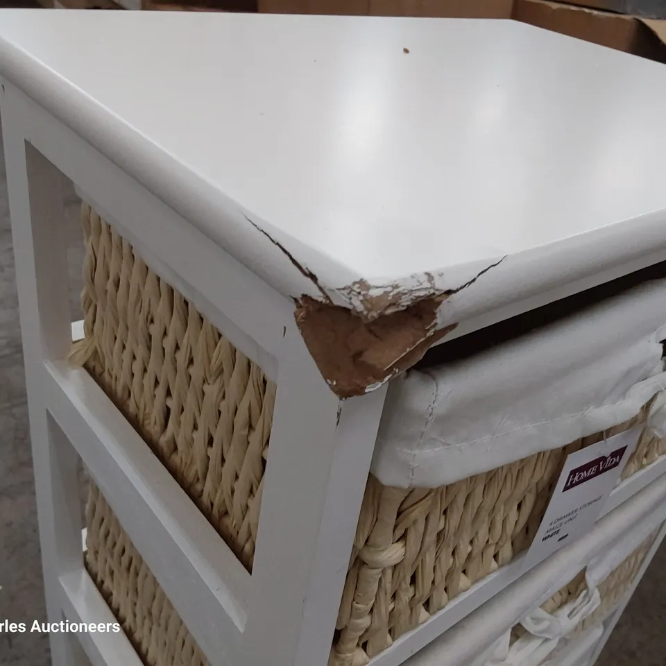 BOXED 4 DRAWER STORAGE MAIZE UNIT