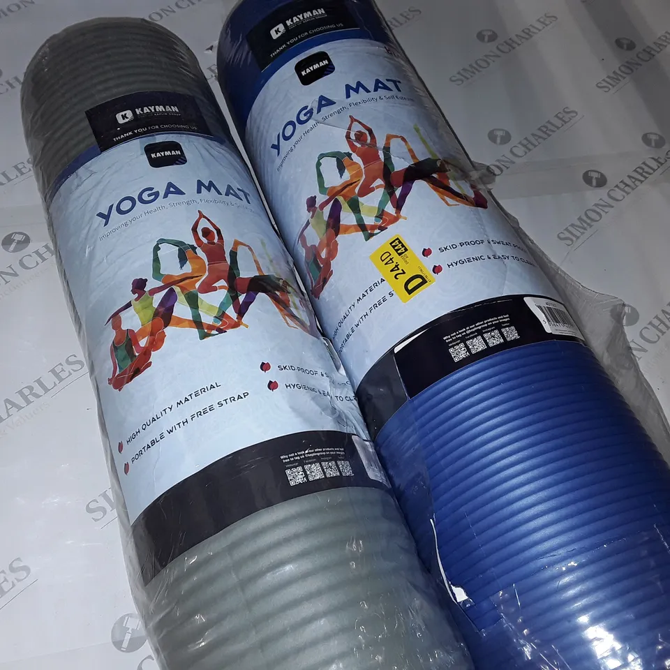 LOT OF 2 KAYMAN YOGA MATS