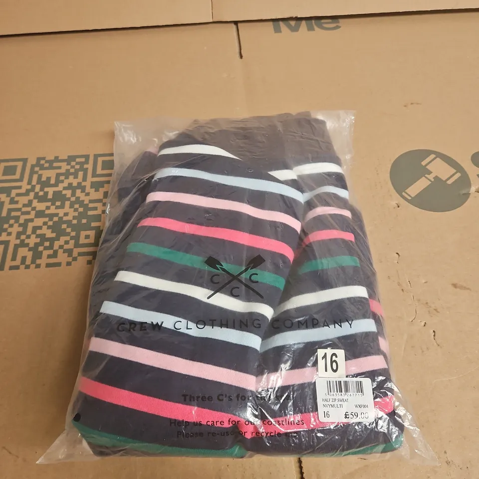 CREW CLOTHING COMPANY STRIPED JUMPER, UK 16, WOMEN'S