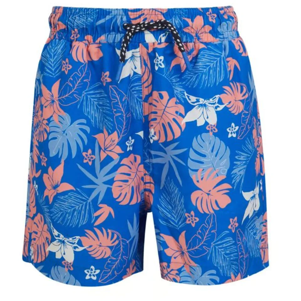 REGATTA KIDS BOYS SKANDER III ELASTICATED SWIM SWIMMING SHORTS OXFORD BLUE 3-4 YEARS