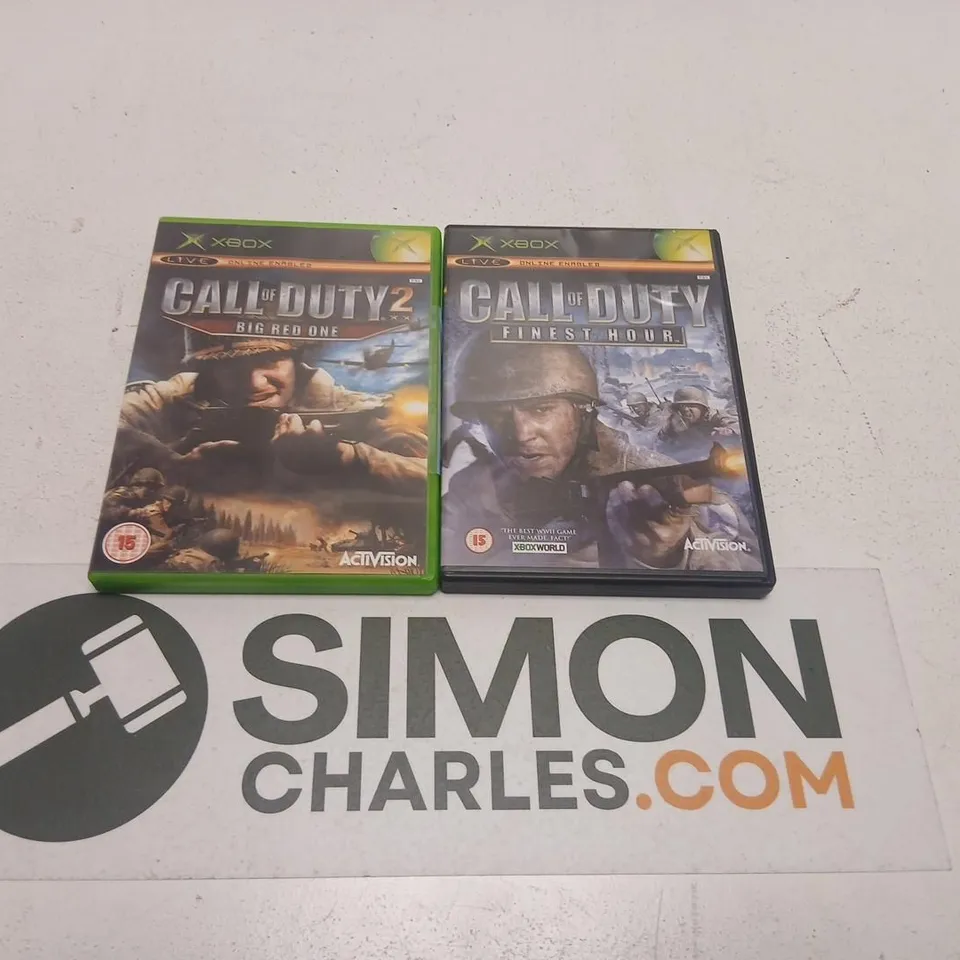 TWO ASSORTED XBOX GAMES – CALL OF DUTY 2: BIG RED ONE & CALL OF DUTY: FINEST HOUR (XBOX)