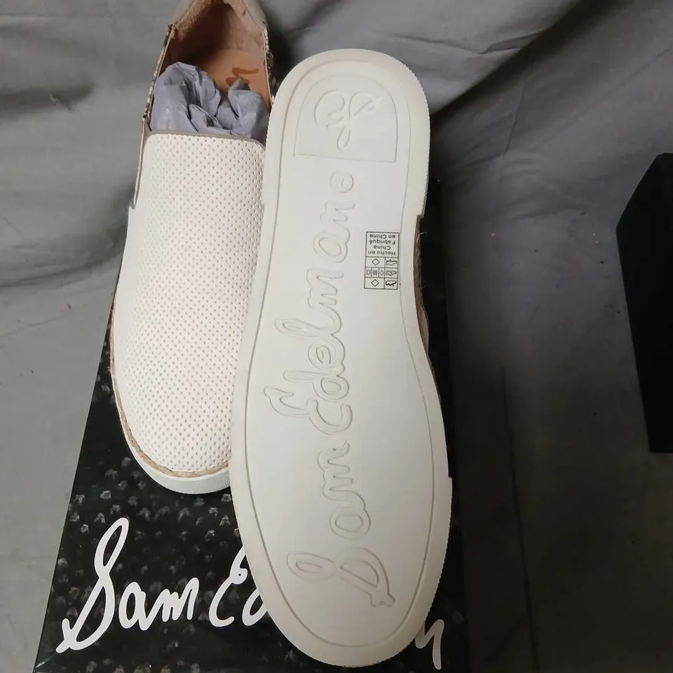 SAM EDELMAN BANKS WHITE SNAKE PRINT SLIP-ON SNEAKERS – UK 6.5 (EU 41, US 9.5)