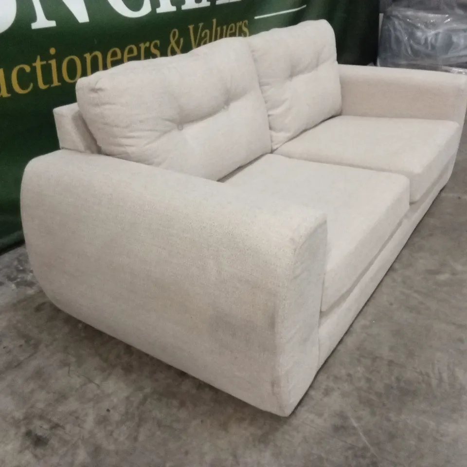 PRENT FABRIC 3 SEATER SOFA - NATURAL RRP £799