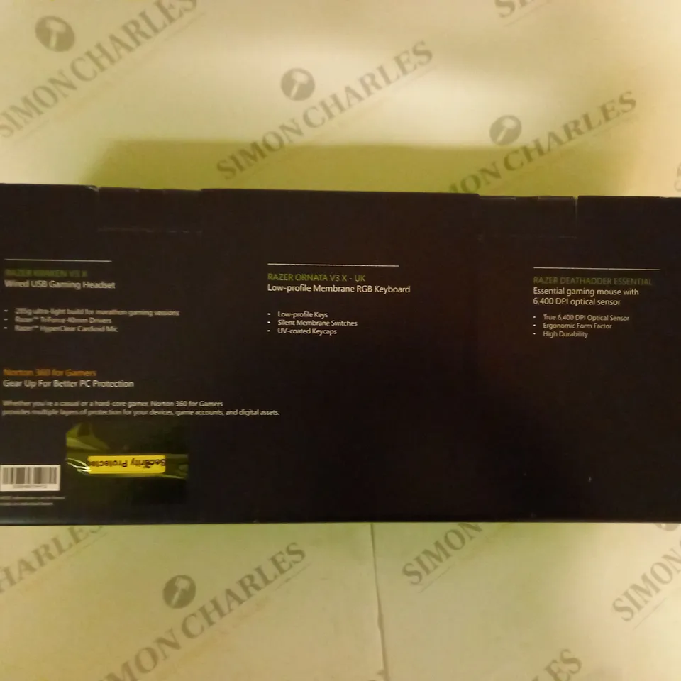 BRAND NEW BOXED RAZER GAMING BUNDLE 3 IN 1 TO INCLUDE GAMING HEADSETS, MEMBRANCE RGB KEYBOARD AND ESSENTIAL GAMING MOUSE