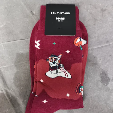 ON THAT ASS M4R5 SOCKS IN BURGUNDY SIZE 39-42