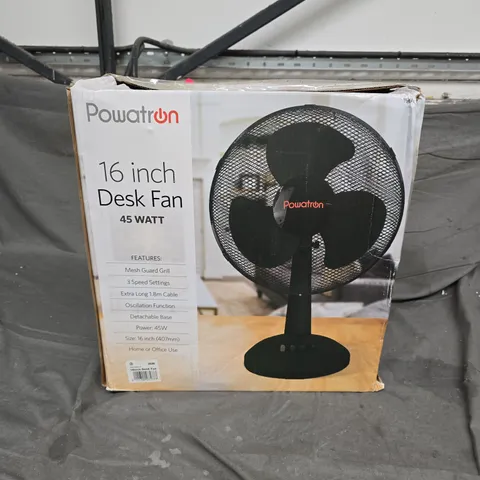 POWATRON 16 INCH DESK FAN – 45W
