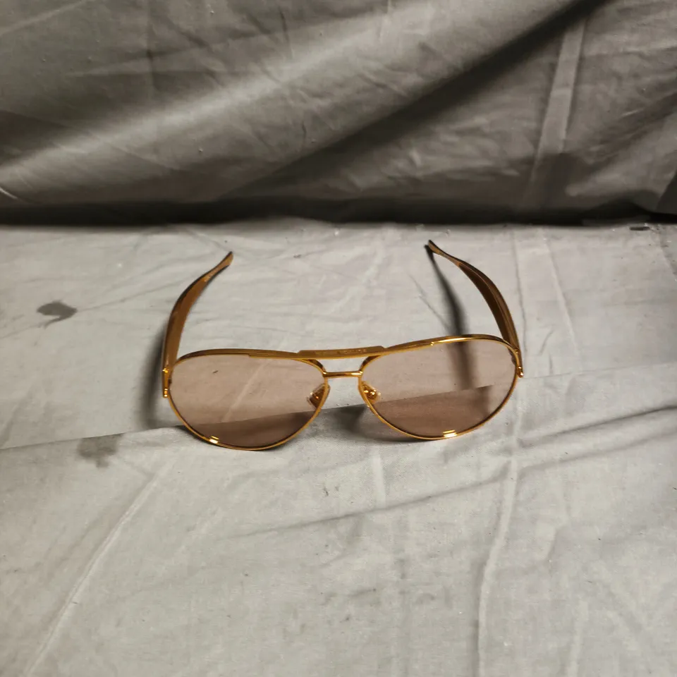 BOTTEGA VENETA GOLD-TONE AVIATOR SUNGLASSES
