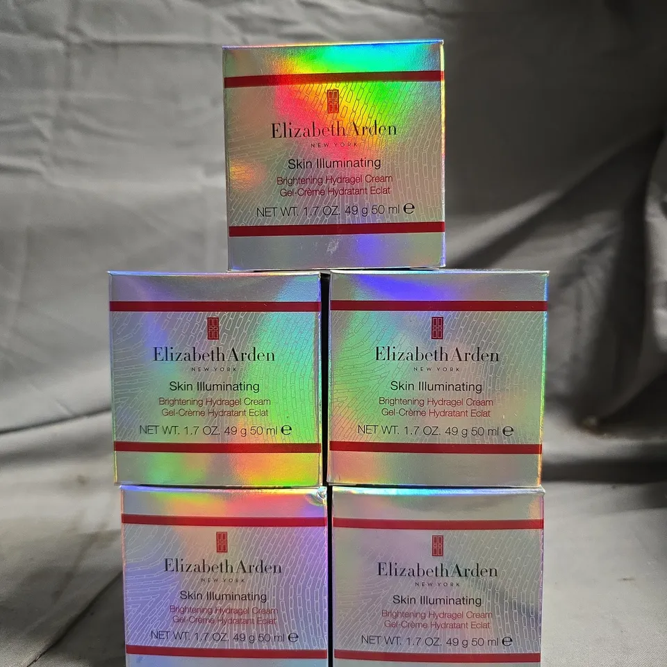 BOX OF 5 ELIZABETH ARDEN SKIN ILLUMINATING BRIGHTENING HYDRAGEL CREAM 50ML 