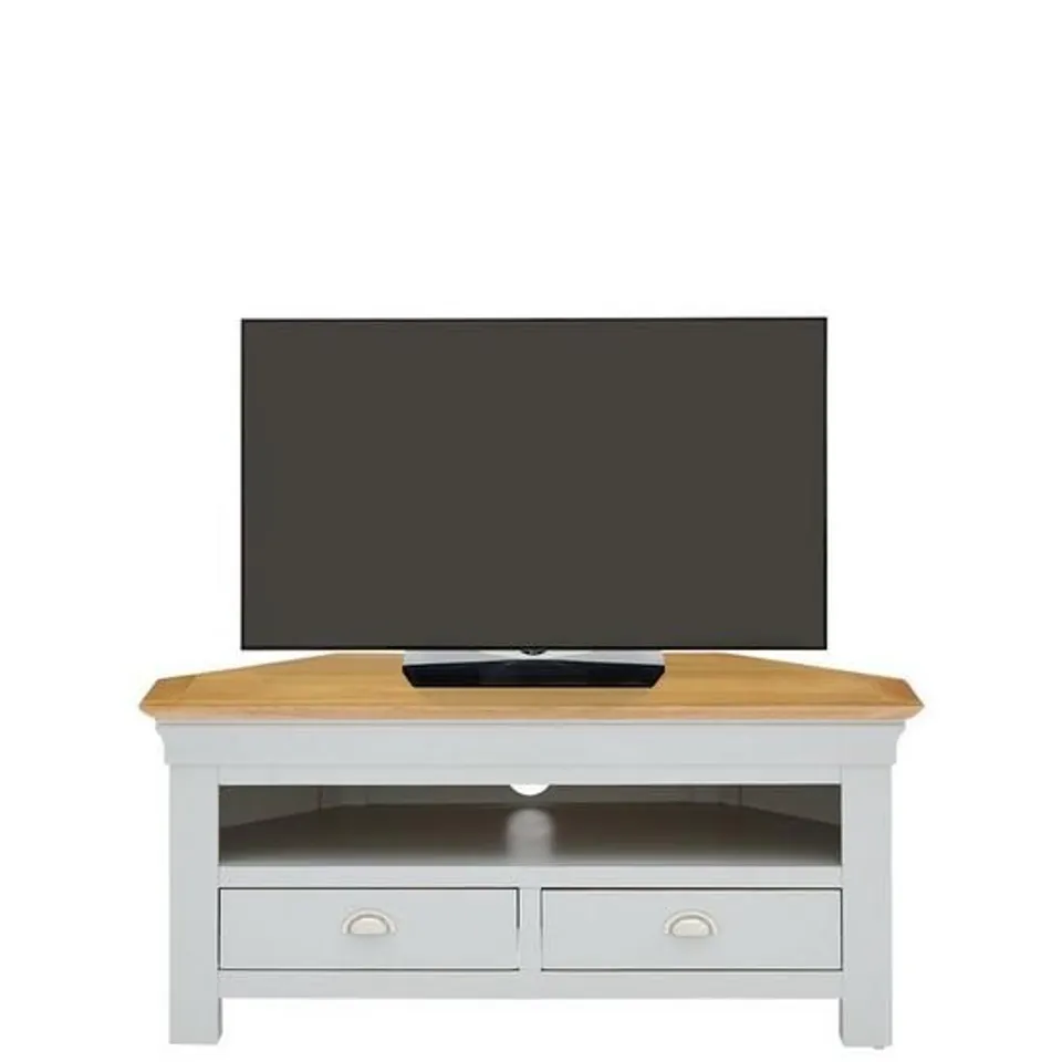 BOXED SEATTLE CORNER TV UNIT - FITS UP TO 49 INCH