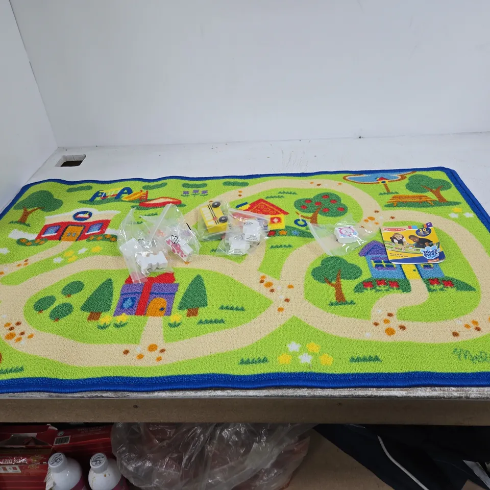 MELISSA & DOUG BLUE'S CLUES & YOU! 10-PIECE PUZZLE MAT – 44 X 26 IN (112 X 66 CM)