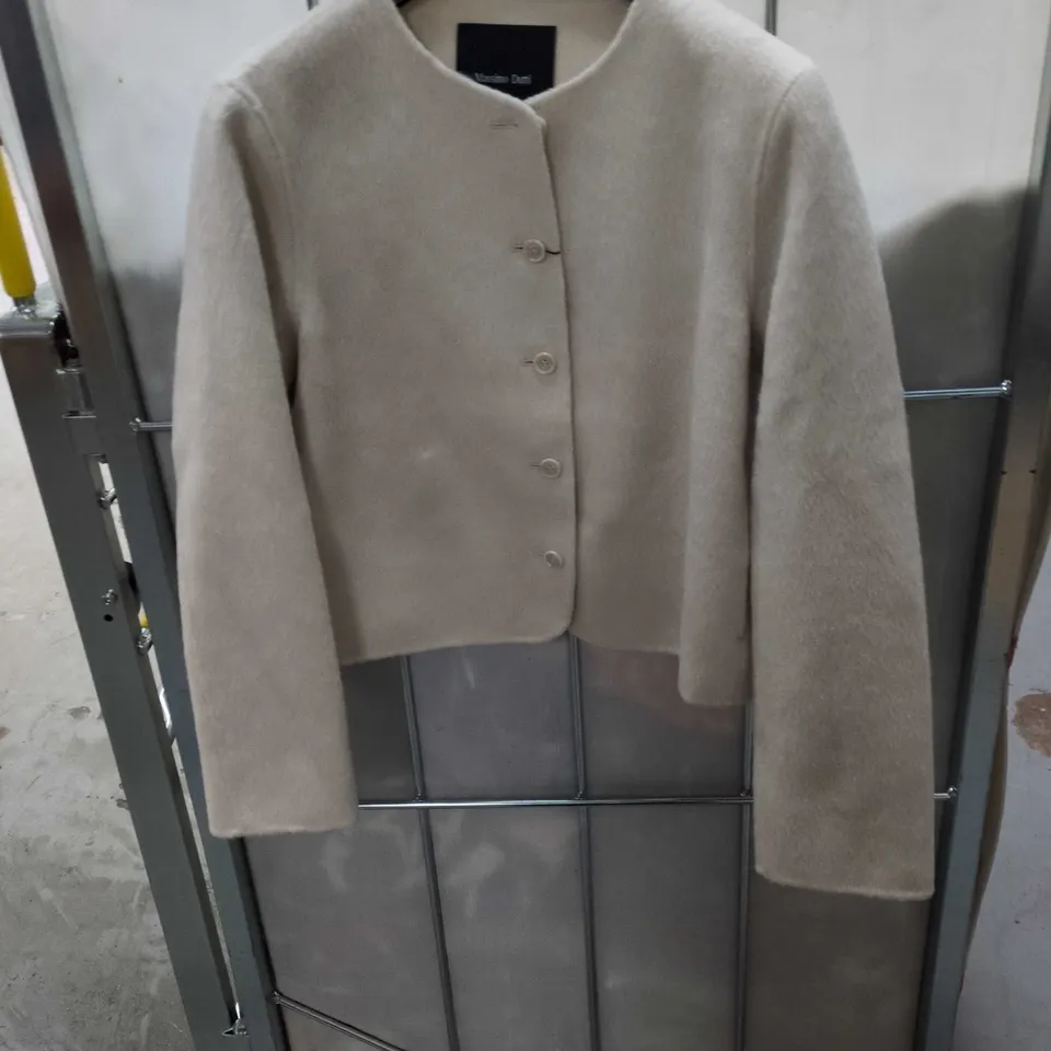 MASSIMO DUTTI BEIGE WOOL-BLEND COAT – WOMEN'S – SIZE S