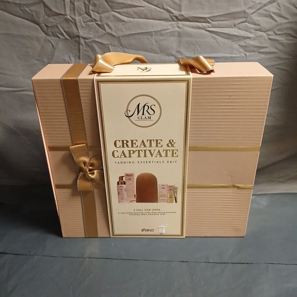 BPERFECT MRS GLAM CREATE AND CAPTIVATE TANNING ESSENTIALS EDIT. 4 ITEM SET