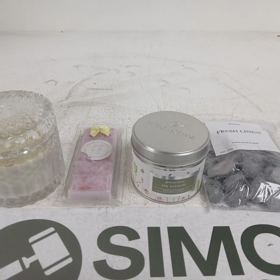 APPROXIMATELY 10 ASSORTED CANDLES AND WAX MELTS