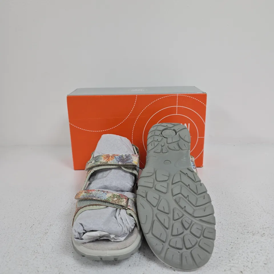 URBAN JACKS SANDALS – MULTICOLOURED STRAPS, VELCRO, BOXED SIZE EU 40