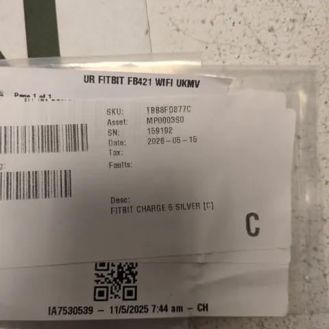 FITBIT CHARGE 5 β SILVER (STRAP NOT INCLUDED)