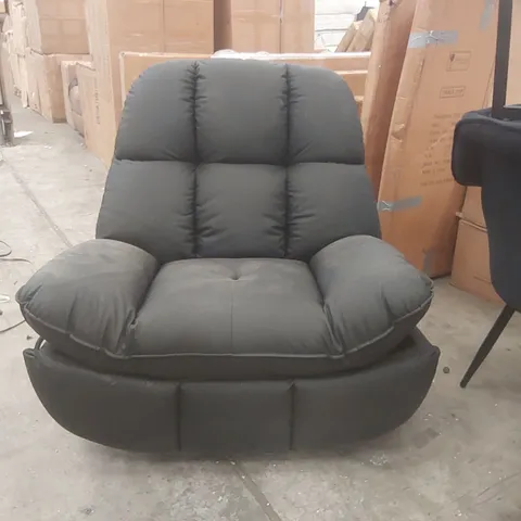 DESIGNER FAUX LEATHER SWIVEL/ROCKING ARMCHAIR 