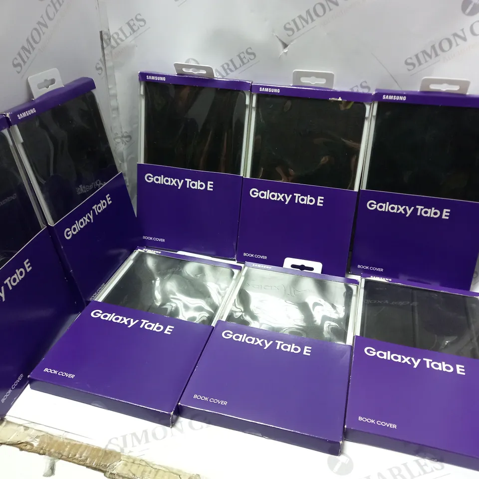 APPROXIMATELY 9 BOXED SAMSUNG GALAXY TAB E BOOK COVER CASES